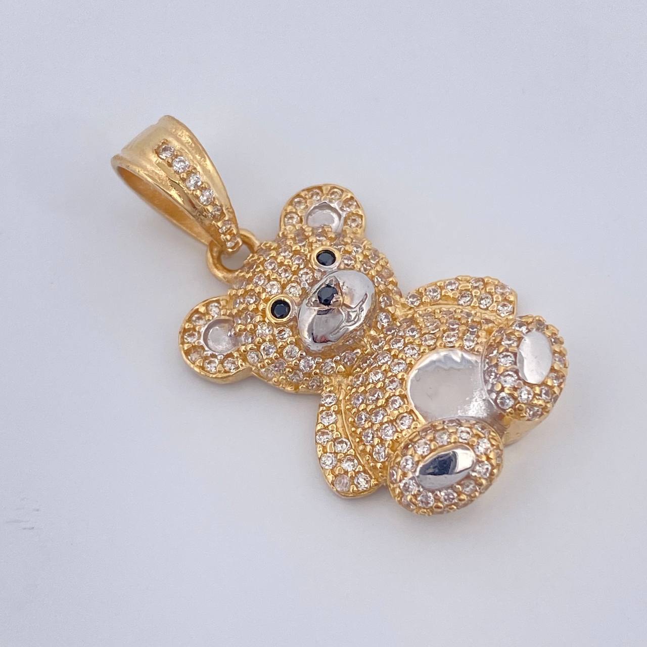 Dije Oso 4.95gr / 1 1/4 in / Dos Oros Amarillo Blanco 18K %