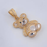 Dije Oso 4.95gr / 1 1/4 in / Dos Oros Amarillo Blanco 18K %