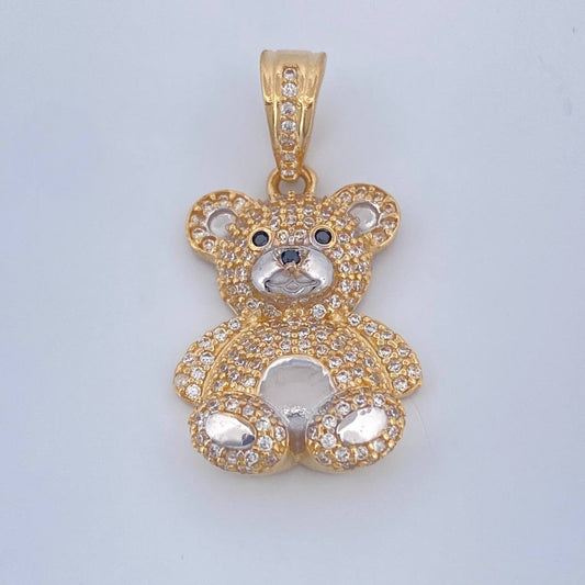 Dije Oso 4.95gr / 1 1/4 in / Dos Oros Amarillo Blanco 18K %
