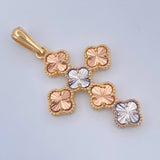 Dije Cruz Trebol 4.35gr / 1 3/4 in / Tres Oros 18K %