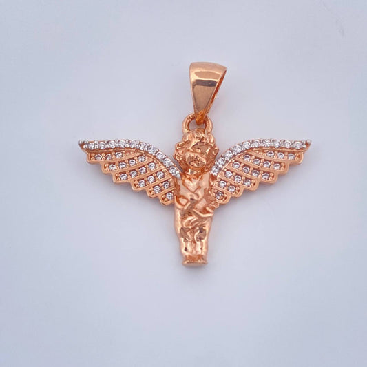 Dije Angel 3.25gr / 1 in / Oro Rosa Oro Blanco 18K %