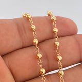 Rosario Virgen Milagrosa 8.55gr / 22 in / 5mm - 4mmmm Oro Amarillo 18K %