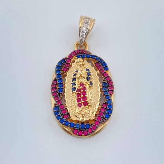Dije Virgen De Guadalupe 3.75gr / 1 1/4 in / Tres Oros 18K %