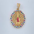Dije Virgen De Guadalupe 3.65gr / 1 1/4 in / Dos Oros Amarillo Blanco 18K %
