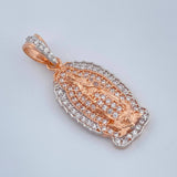 Dije Virgen De Guadalupe 2.75gr / 1 in / Dos Oros Blanco Rosa 18K %