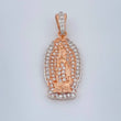 Dije Virgen De Guadalupe 2.75gr / 1 in / Dos Oros Blanco Rosa 18K %