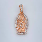 Dije Virgen De Guadalupe 2.75gr / 1 in / Dos Oros Blanco Rosa 18K %