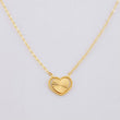 Cadena Aro Seguido Dije Corazón Diamantado 1.4g / 18 in / 1mm Oro Amarillo 18K