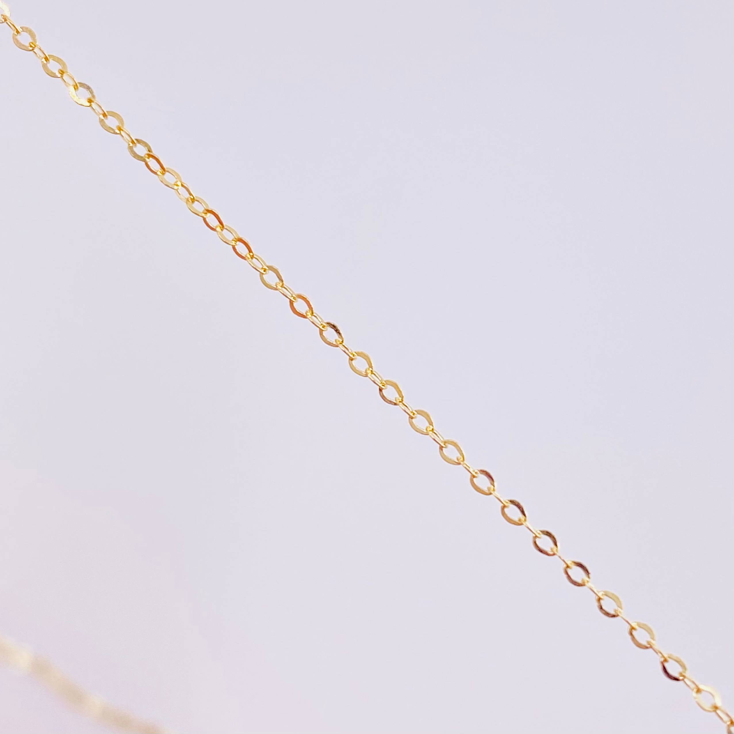 Cadena Aro Seguido Dije Corazón Diamantado 1.4g / 18 in / 1mm Oro Amarillo 18K