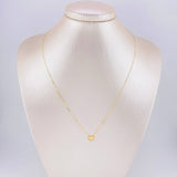 Cadena Aro Seguido Dije Corazón Diamantado 1.4g / 18 in / 1mm Oro Amarillo 18K