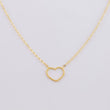 Classic Link Chain Heart Silhouette Pendant 1.25g / 18 in / 1mm 18K Yellow Gold