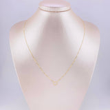 Classic Link Chain Heart Silhouette Pendant 1.25g / 17 3/4 in / 1mm 18K Yellow Gold