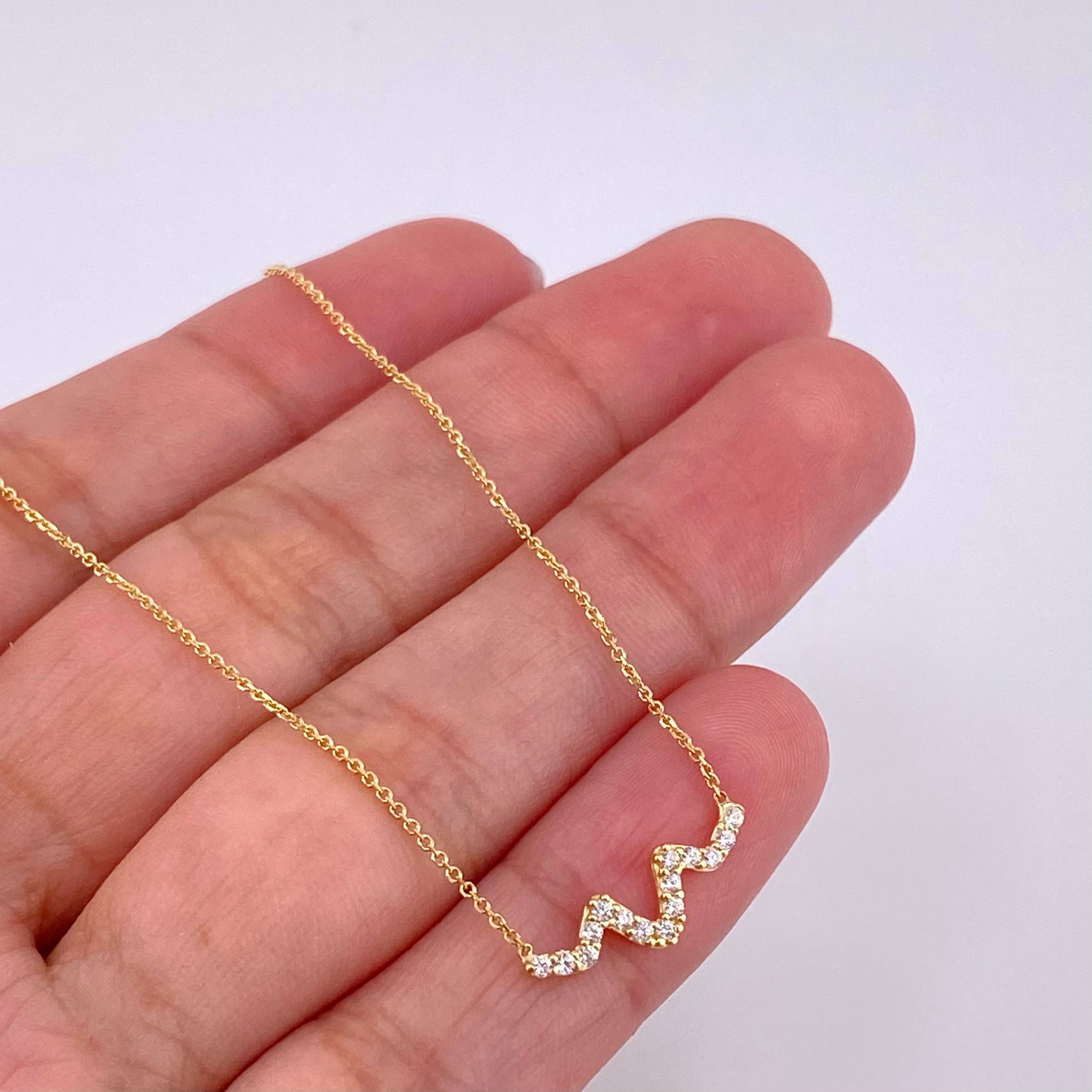 Cadena Aro Seguido Dije Linea Vida 1.8g / 18 in / 1mm Oro Amarillo 18K