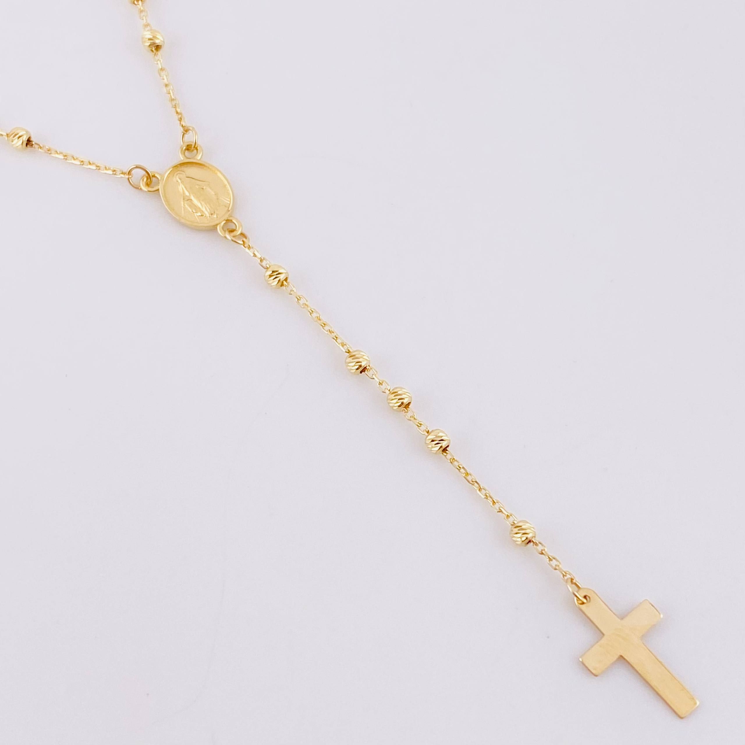 Rosario Virgen Milagrosa 3.4g / 19 3/4 in / 1.9mm Oro Amarillo 18K