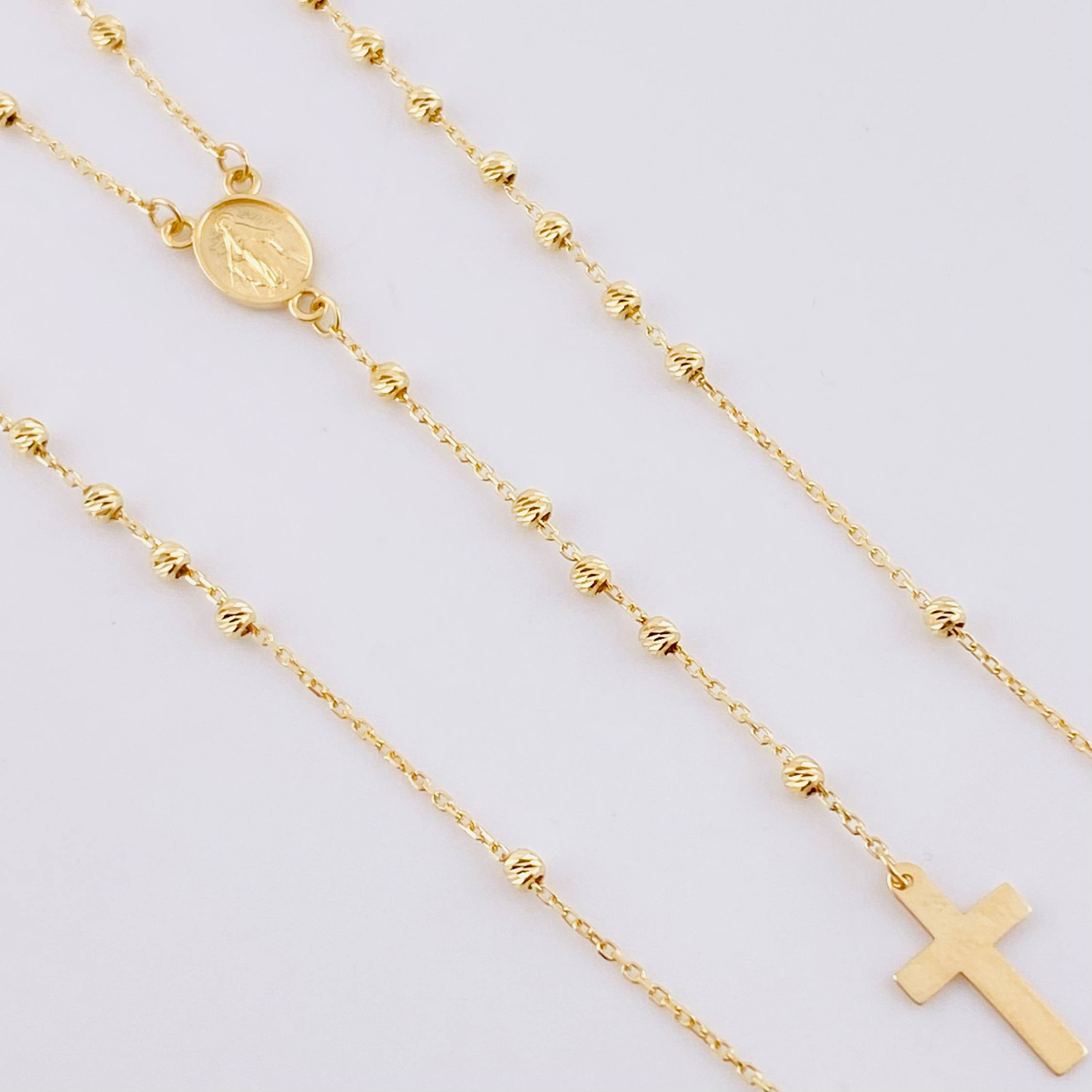 Rosario Virgen Milagrosa 3.5g / 19 3/4 in / 1.9mm Oro Amarillo 18K