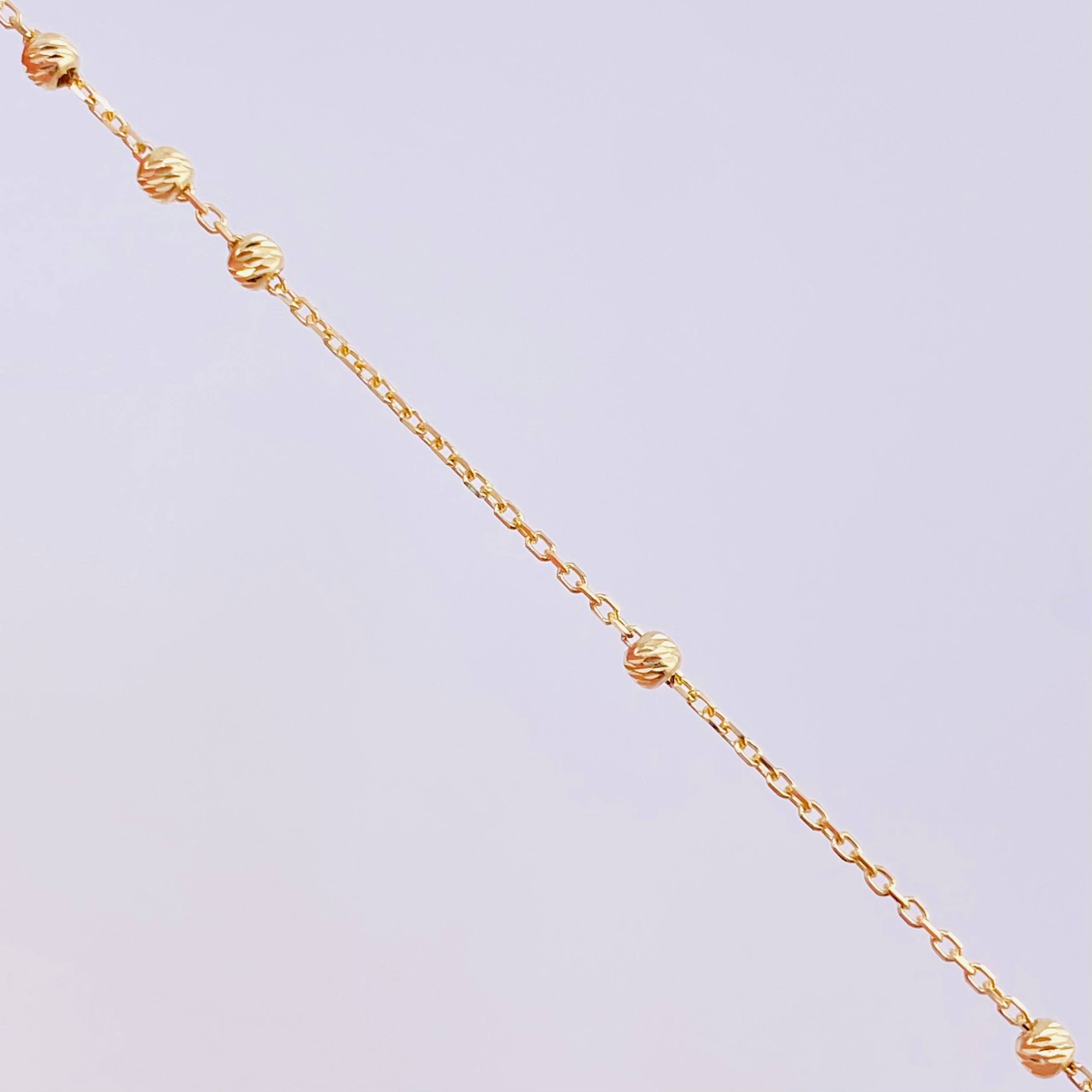 Rosario Virgen Milagrosa 3.4g / 19 3/4 in / 1.9mm Oro Amarillo 18K