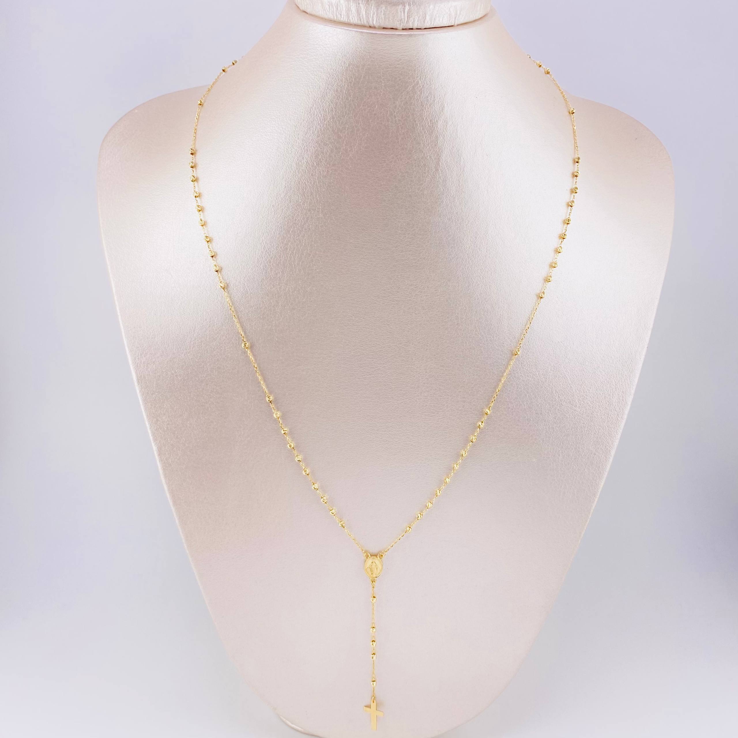 Rosario Virgen Milagrosa 3.4g / 19 3/4 in / 1.9mm Oro Amarillo 18K