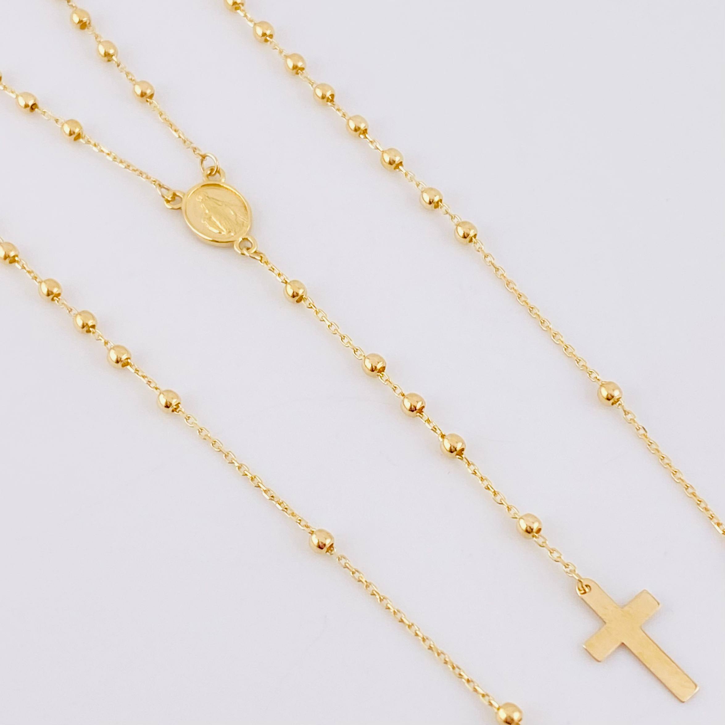 Rosario Virgen Milagrosa 4.05g / 19 3/4 in / 2mm Oro Amarillo 18K