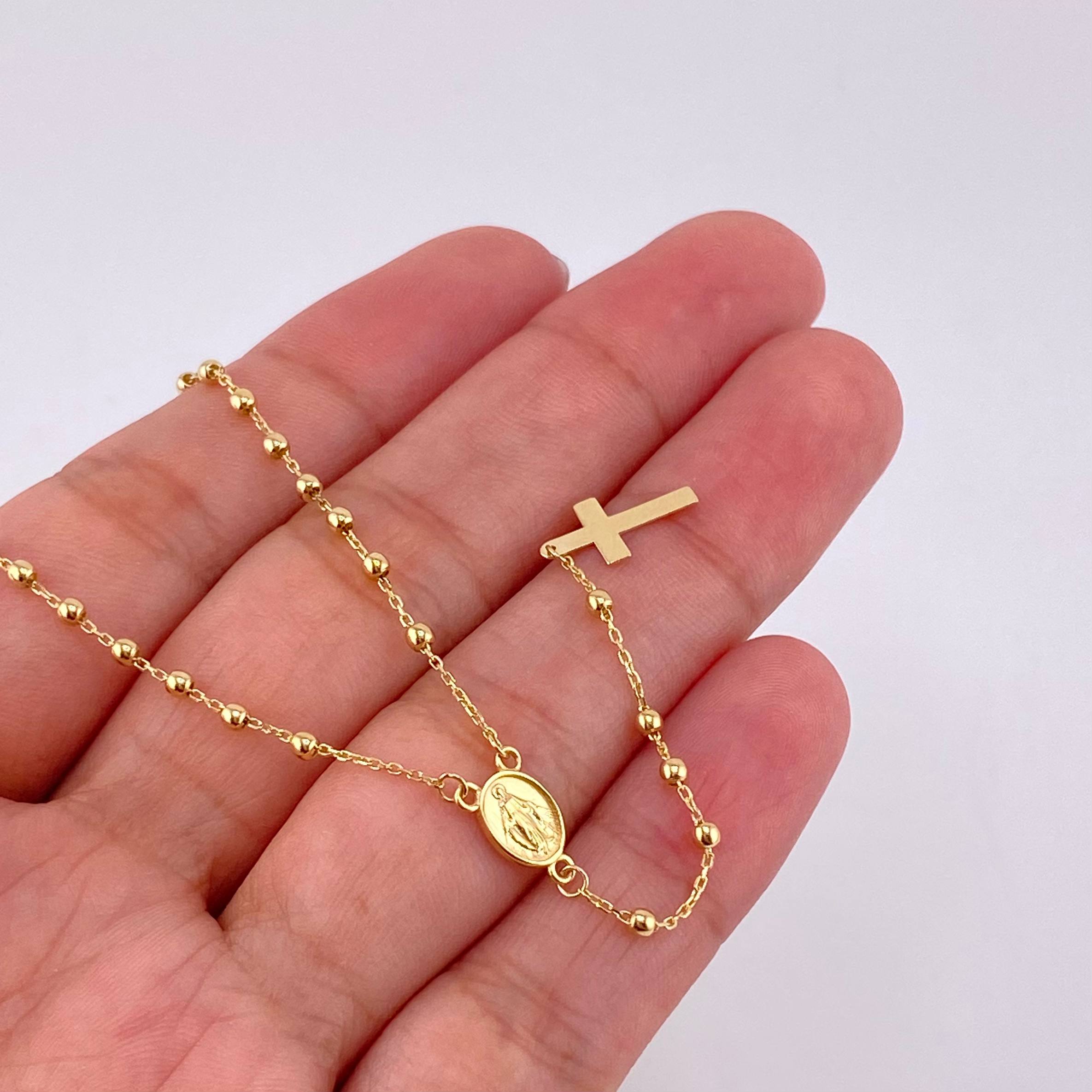Rosario Virgen Milagrosa 4.05g / 19 3/4 in / 2mm Oro Amarillo 18K