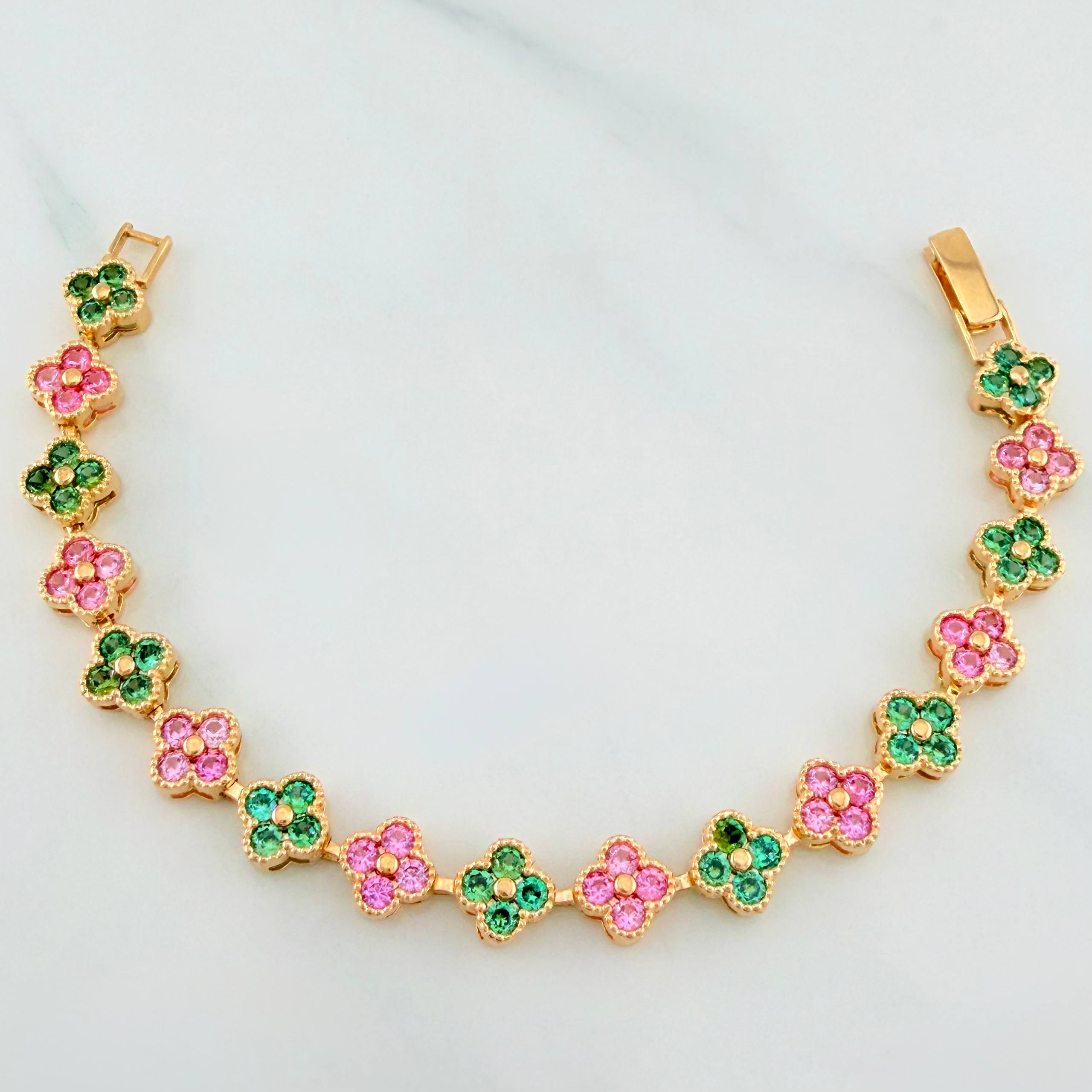Bracelet Flores 12.9 g / 6 1/2 in / 7.46 mm Yellow Gold 18K