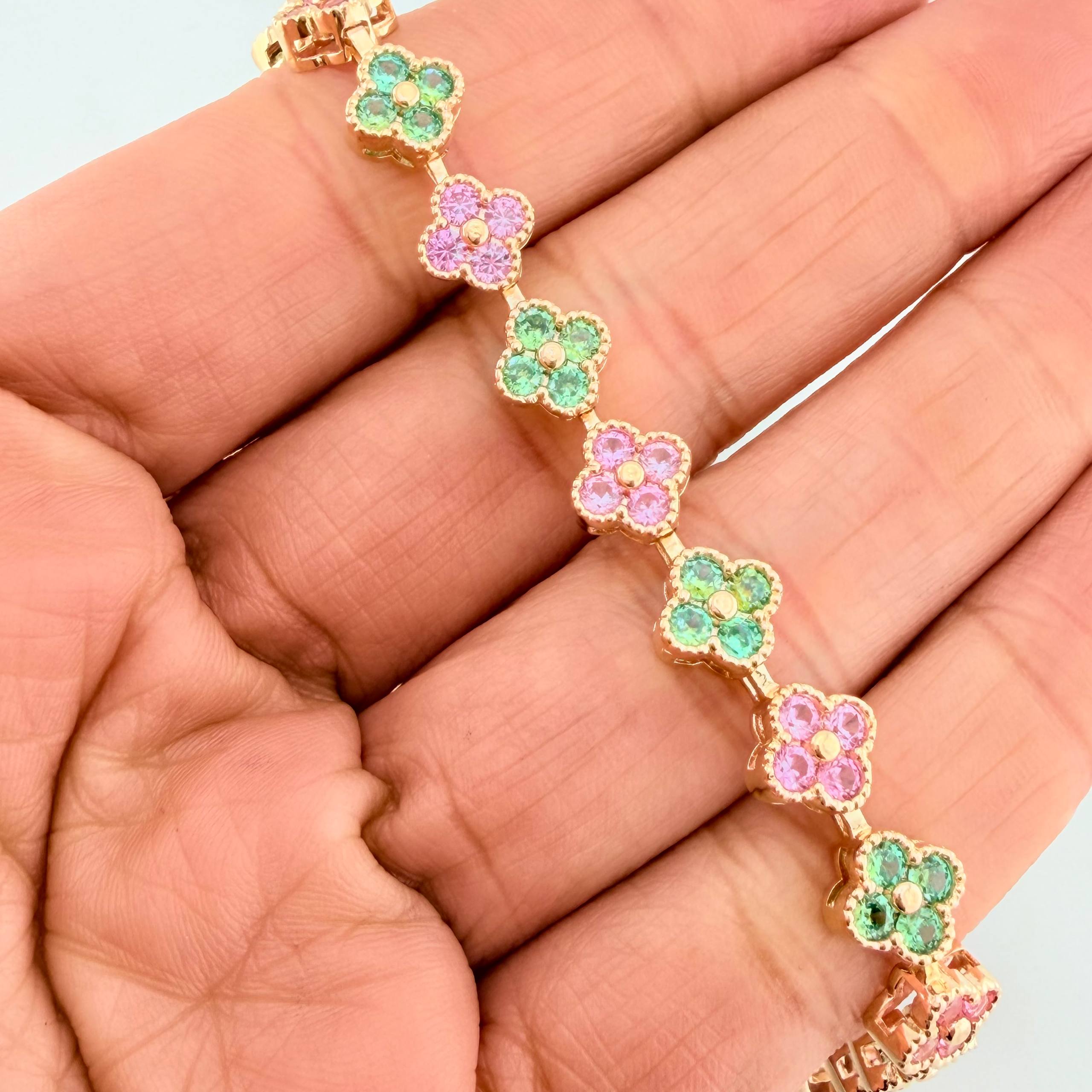 Bracelet Flores 12.9 g / 6 1/2 in / 7.46 mm Yellow Gold 18K