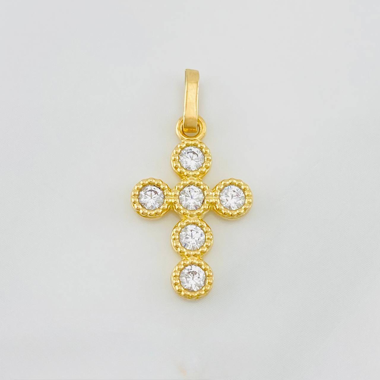 Pendant Thick Cross 1.75g / 1 in Yellow Gold 18K