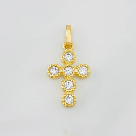 Dije Cruz Tupida 1.75g / 1 in Oro Amarillo 18K