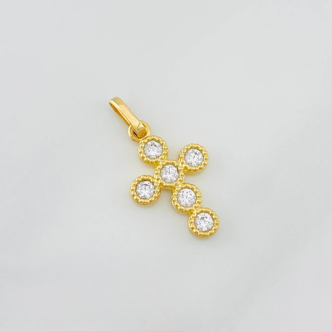 Pendant Thick Cross 1.75g / 1 in Yellow Gold 18K
