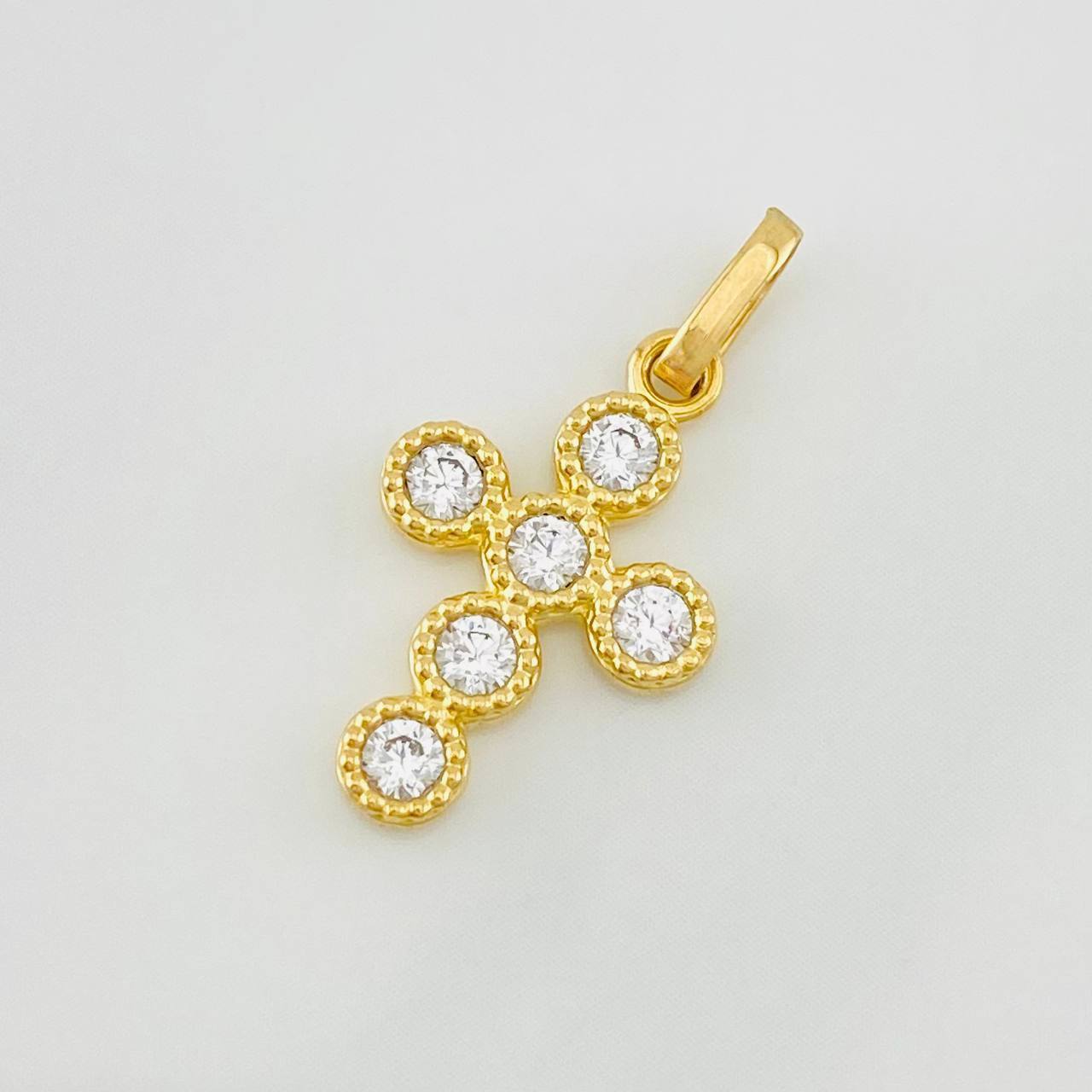 Pendant Thick Cross 1.75g / 1 in Yellow Gold 18K