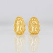 Stud Earrings Virgen de Guadalupe 0.85g / in / 10.3mm Yellow Gold 18K