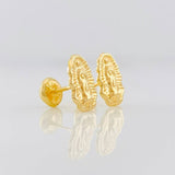 Stud Earrings Virgen de Guadalupe 0.85g / in / 10.3mm Yellow Gold 18K