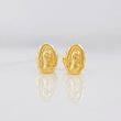 Stud Earrings Virgen de Guadalupe 0.65g / in / 7.4mm Yellow Gold 18K