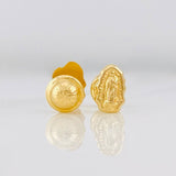 Stud Earrings Virgen de Guadalupe 0.65g / in / 7.4mm Yellow Gold 18K