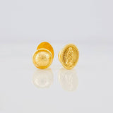 Stud Earrings Virgen de Guadalupe 0.65g / in / 7.2mm Yellow Gold 18K