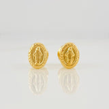 Stud Earrings Virgen Milagrosa 0.8g / in / 8.2mm Yellow Gold 18K