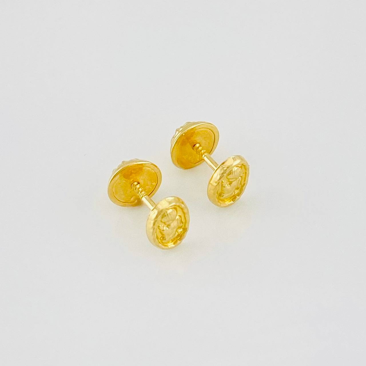 Stud Earrings Guardian Angel 0.55g / in / 6.3mm Yellow Gold 18K