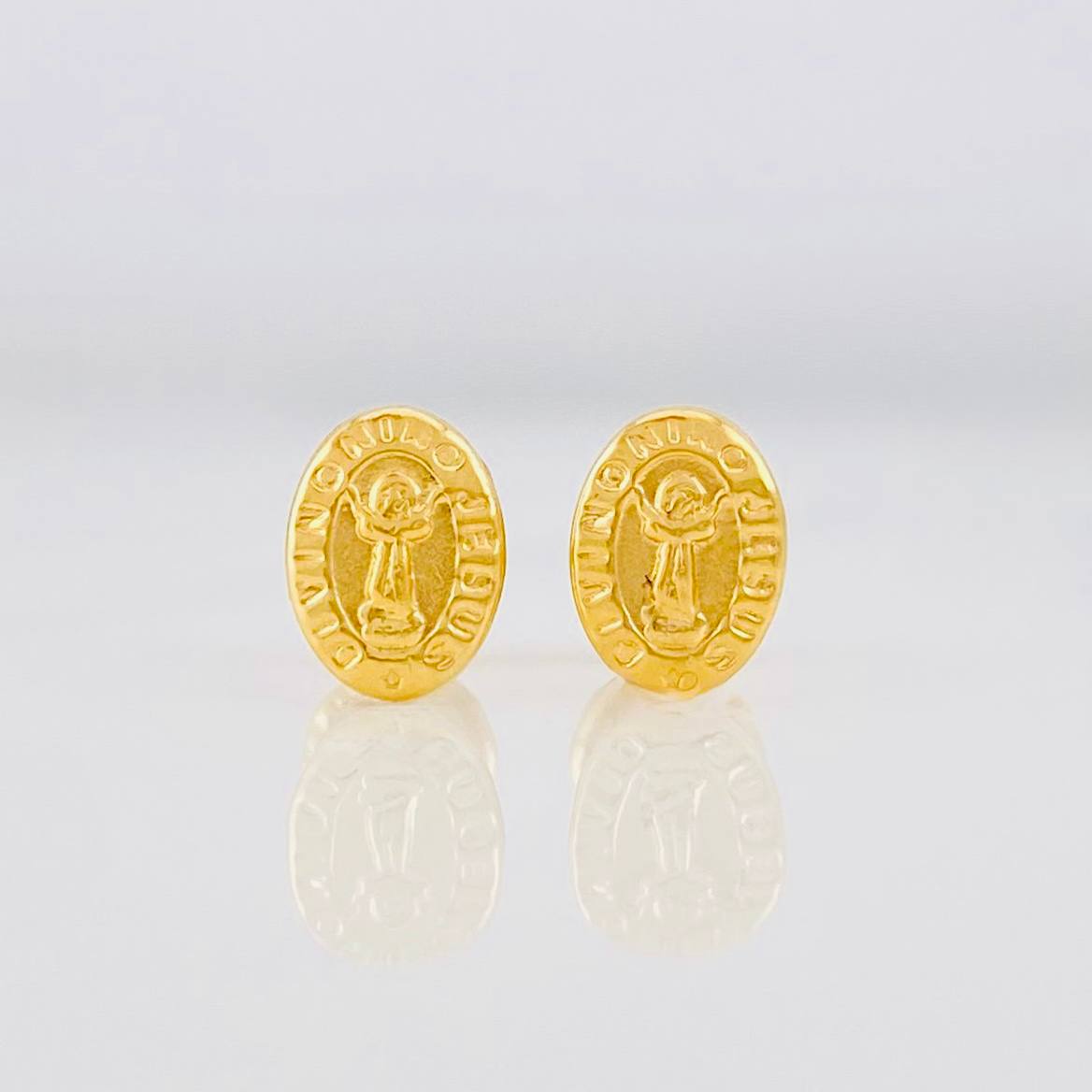 Stud Earrings Divine Child 0.65g / in / 7.56mm Yellow Gold 18K