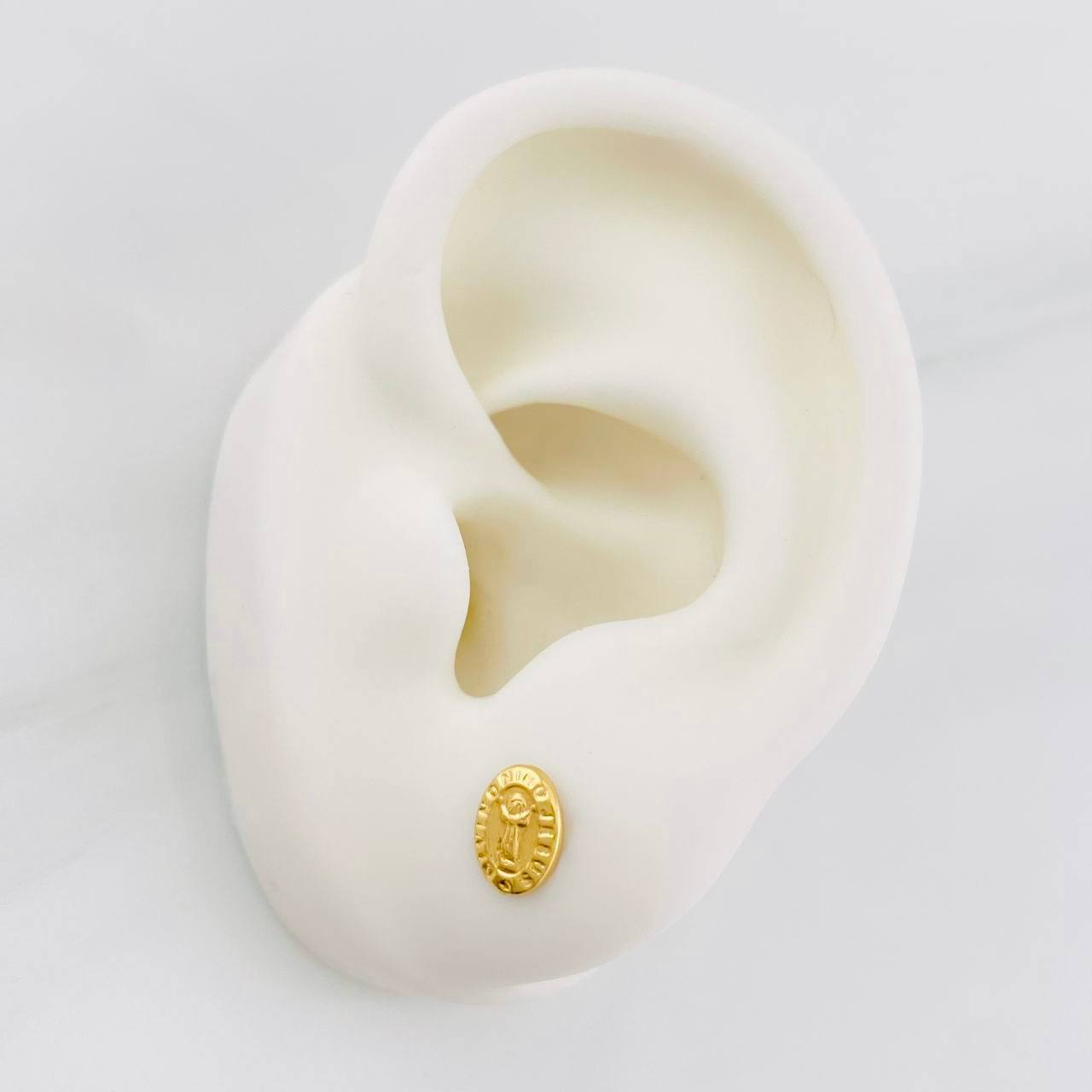 Stud Earrings Divine Child 0.65g / in / 7.56mm Yellow Gold 18K