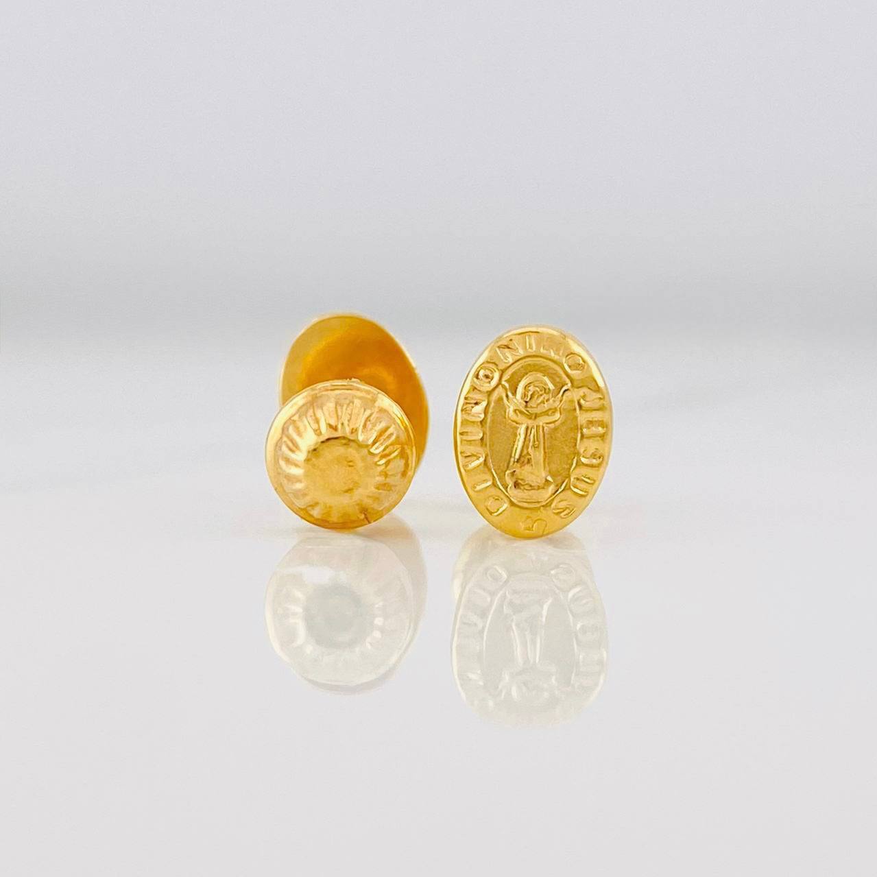 Stud Earrings Divine Child 0.65g / in / 7.56mm Yellow Gold 18K