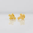 Stud Earrings Cross 0.6g / in / 9mm Yellow Gold 18K
