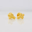 Stud Earrings Cross 0.55g / in / 8mm Yellow Gold 18K