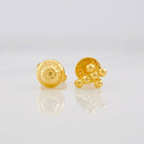 Stud Earrings Cross 0.45g / in / 6.8mm Yellow Gold 18K