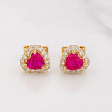 Topos Corazon Tupido 1.55g / in / 6.4mm Oro Amarillo 18K