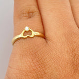 Heart Ring 0.75gr / Size 4 3/4 / 18K Gold +