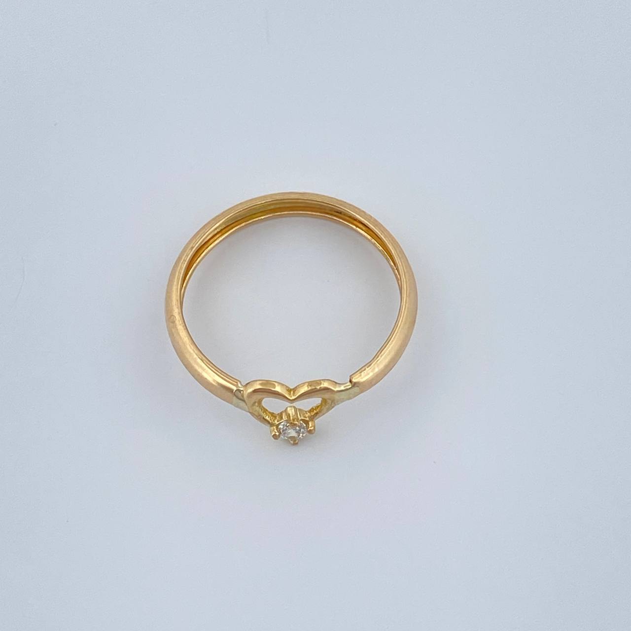Heart Ring 0.75gr / Size 4 3/4 / 18K Gold +