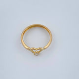 Heart Ring 0.75gr / Size 4 3/4 / 18K Gold +