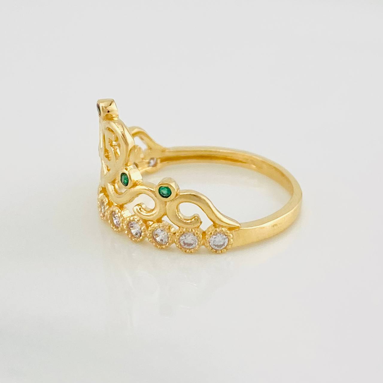 Anillo Corona 15´s 3g / T7 1/4 Oro Amarillo 18K