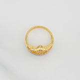 Crown Ring 3.7g / T6 1/2 Two-Tone Yellow White Gold 18K