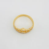 Anillo Corona 3.3g / T6 3/4 Dos Oros Amarillo Blanco 18K