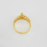 Anillo Corona 3.3g / T6 3/4 Dos Oros Amarillo Blanco 18K